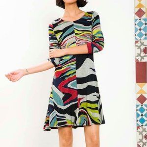 Desigual Dress by Christian Lacroix Onamon style - XL - like a work of ART!